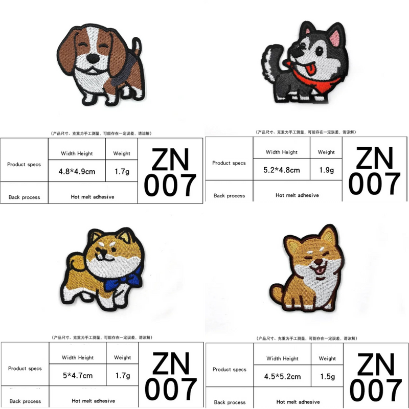 Patches Bordados de Cachorros