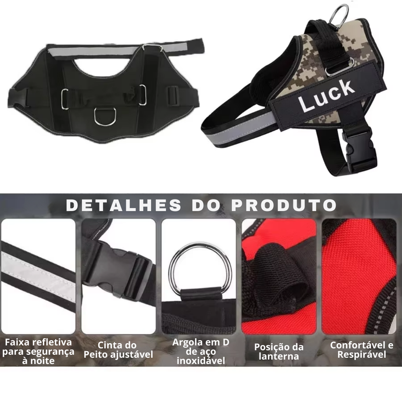 Coleira Peitoral Personalizado para Pets - Segurança, Estilo e Conforto!