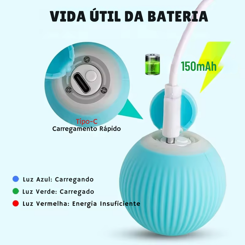 Bola interativa para Gatos e Cachorros - Rolagem Automática