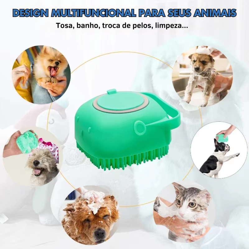 Escova de Banho Multifuncional para Pets