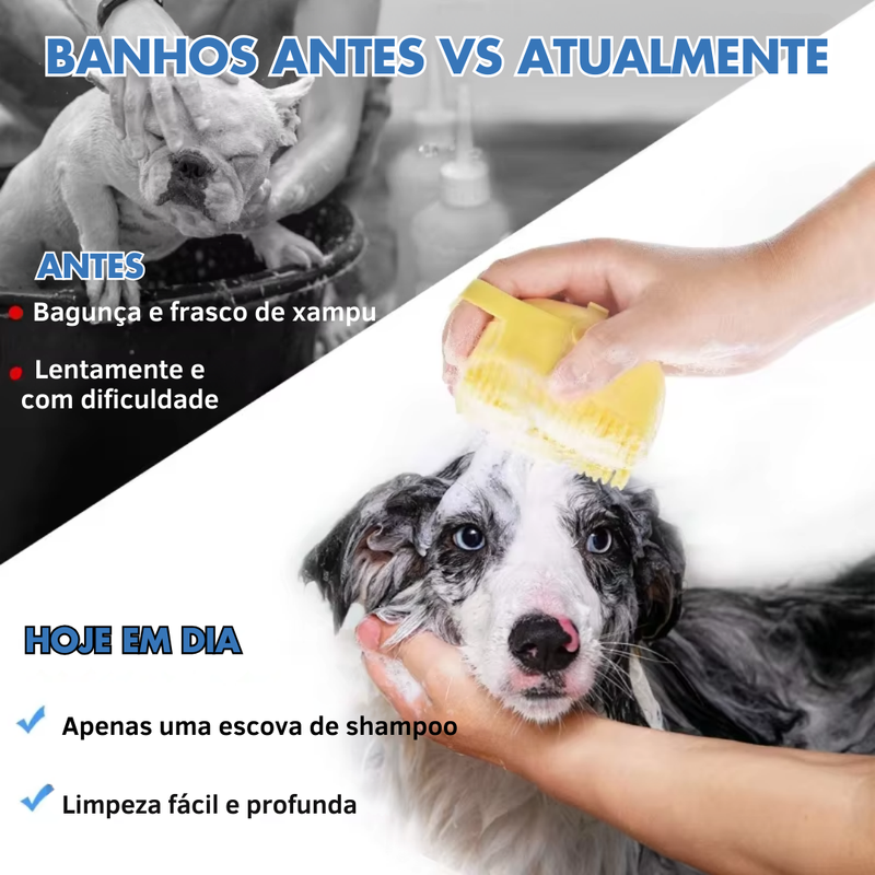 Escova de Banho Multifuncional para Pets